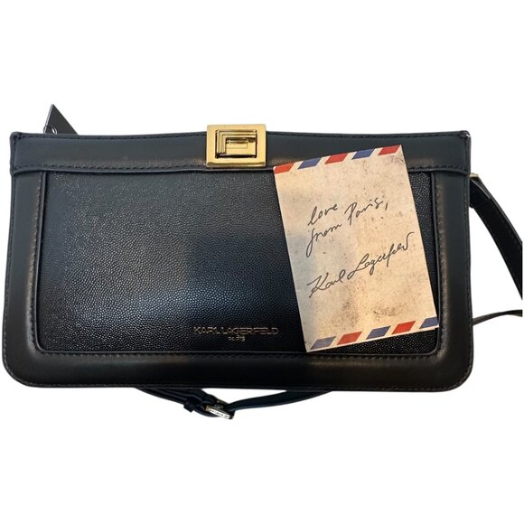 KARL LAGERFELD PARIS Ivette Leather Shoulder Bag - Picture 10 of 10